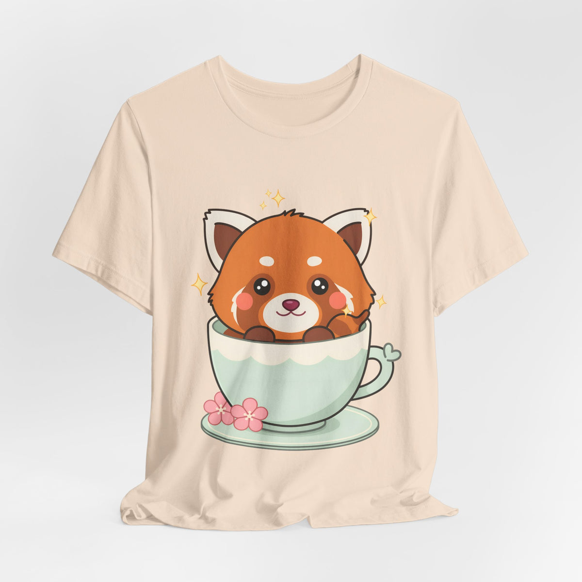 Kawaii Red Panda T-Shirt, Cute Tea Lover Gift