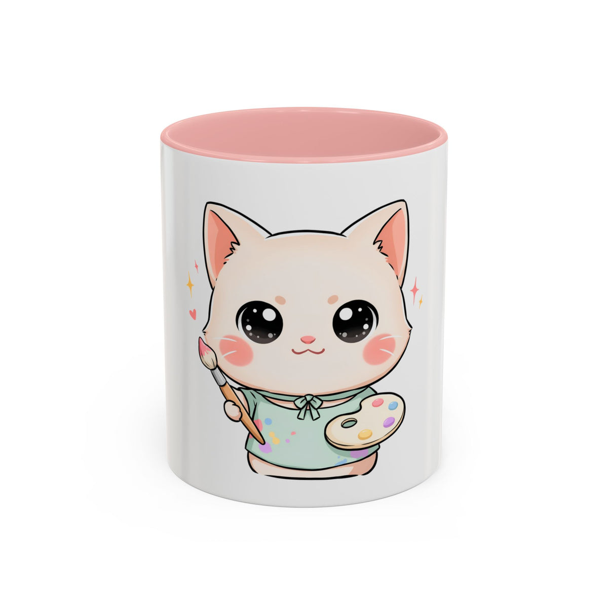 Kawaii Cat Artist Accent Coffee Mug