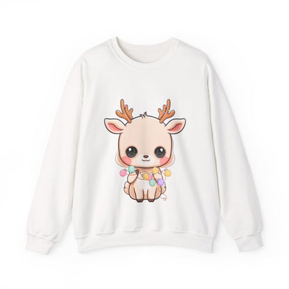 Kawaii Reindeer Christmas Sweatshirt for Cozy Holiday Evenings