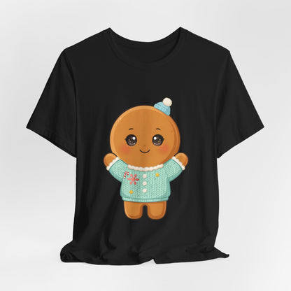 Kawaii Gingerbread Man Christmas Tee for Holiday Cheer