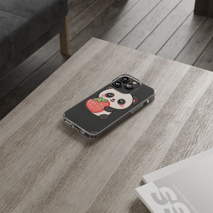 Kawaii Panda Phone Case, Sweet Strawberry Gift