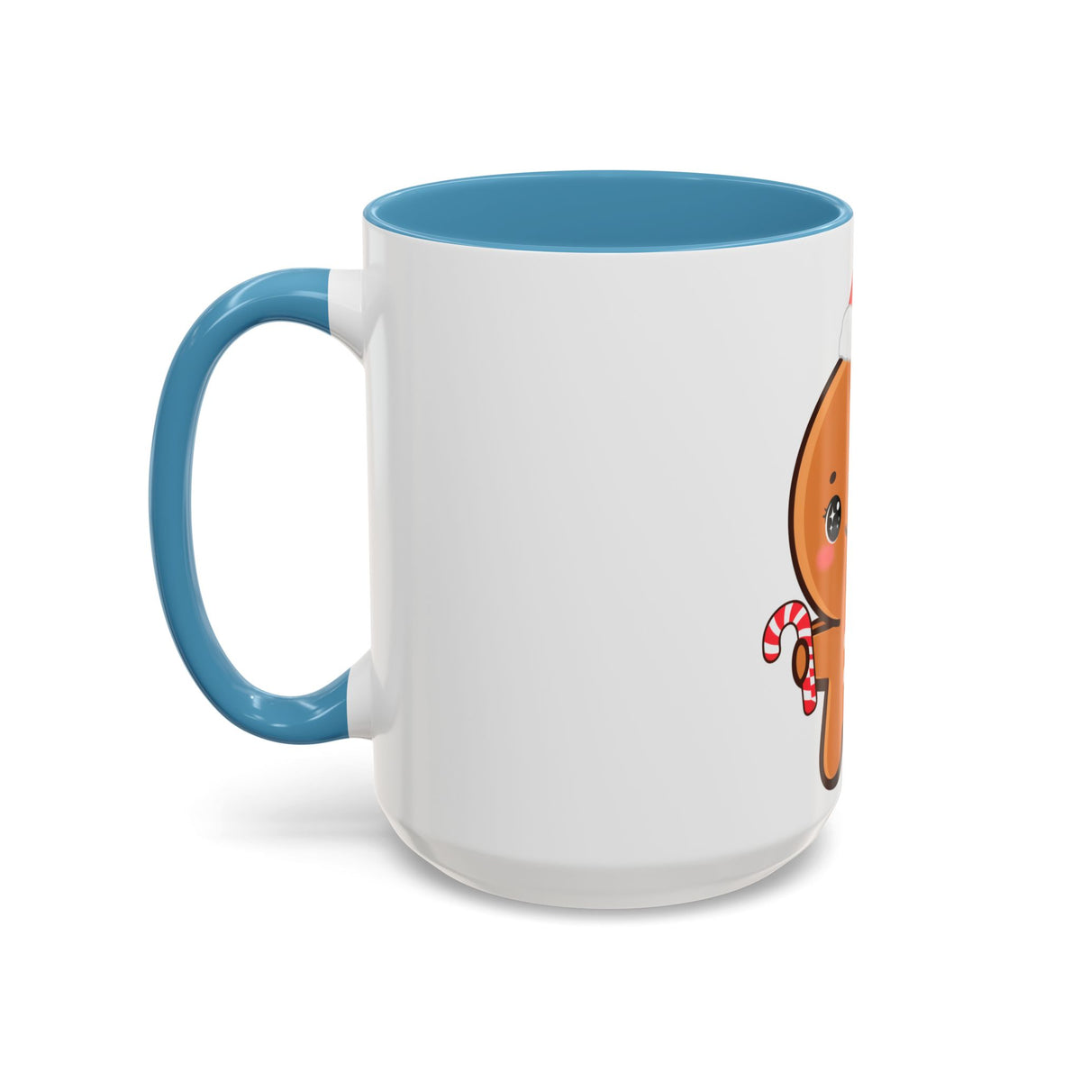Gingerbread Man Christmas Mug, 11oz or 15oz Accent Coffee Mug