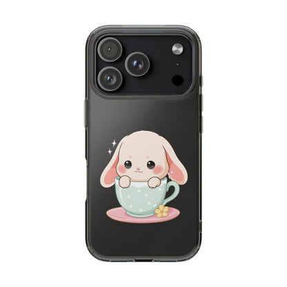 Kawaii Bunny Phone Case, Cute Teacup Rabbit