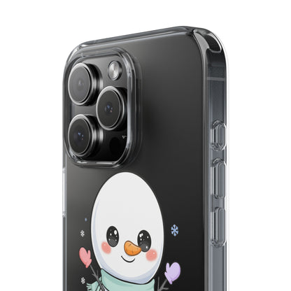 Kawaii Snowman Clear Impact-Resistant Case