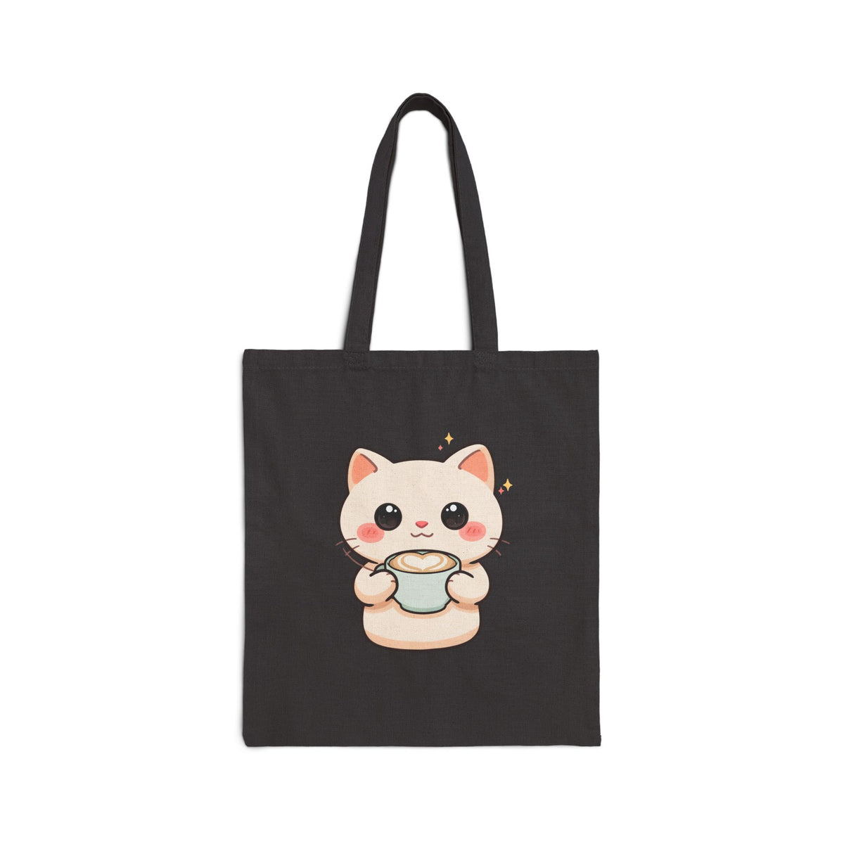 Kawaii Cat Tote Bag for Cozy Coffee Runs
