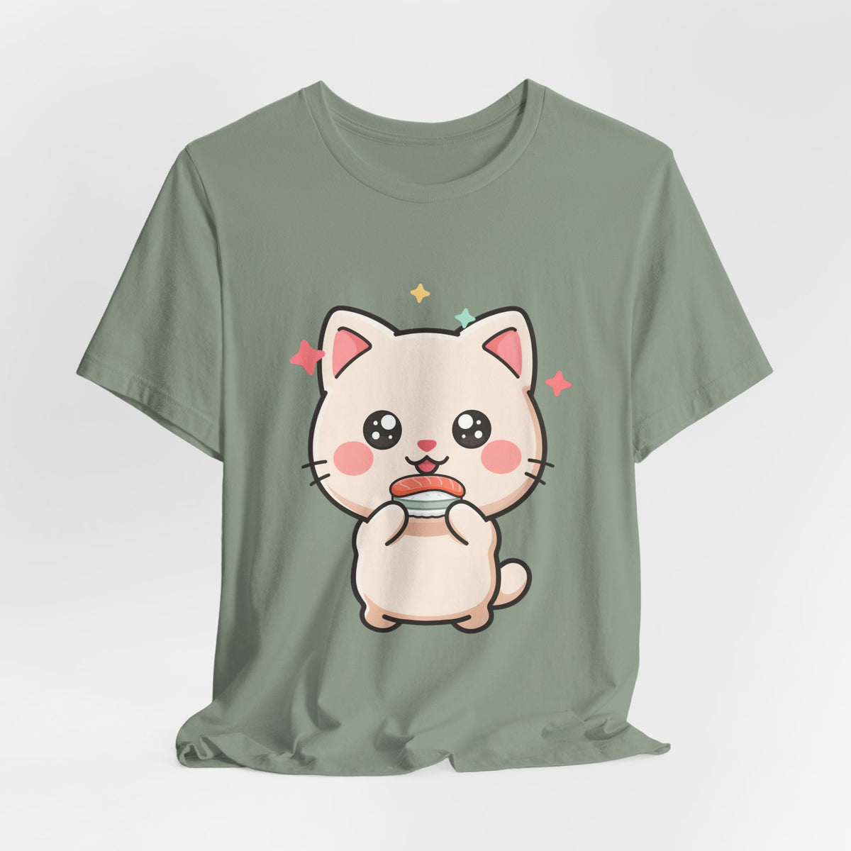 Kawaii Sushi Cat T-Shirt for Cat and Sushi Lovers