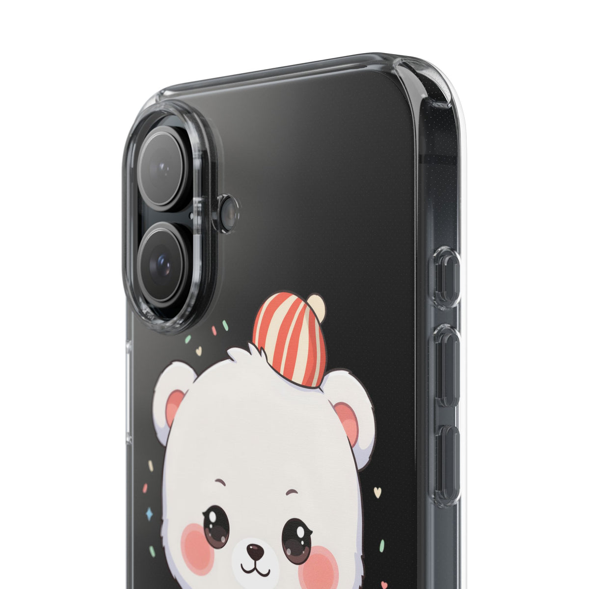 Christmas Bear Cookie Baking Clear Phone Case