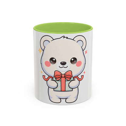 Kawaii Polar Bear Mug, Cute Gift Accent Coffee Mug