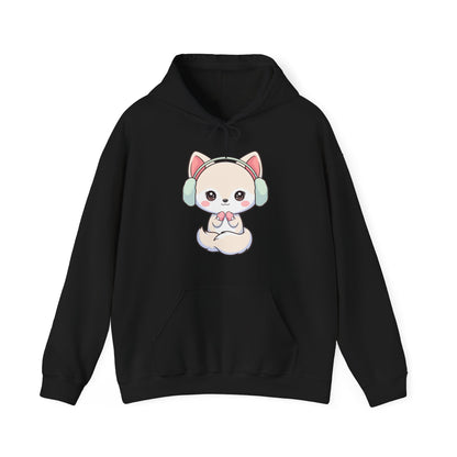 Kawaii Arctic Fox Hoodie – Cute Winter Animal Sweatshirt
