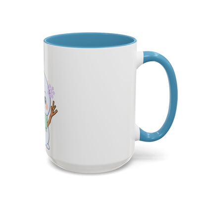Kawaii Snowman Accent Coffee Mug for Winter Fans