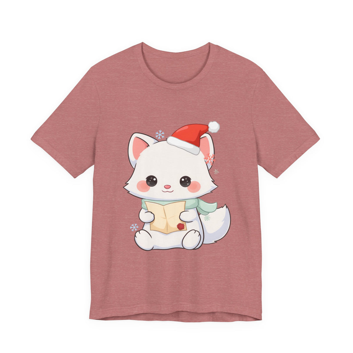 Christmas Arctic Fox T-Shirt for Cozy Holiday Readers
