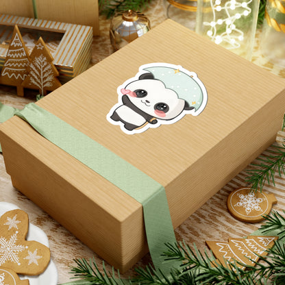 Kawaii Panda Umbrella Sticker for Cute Rainy Day Decor