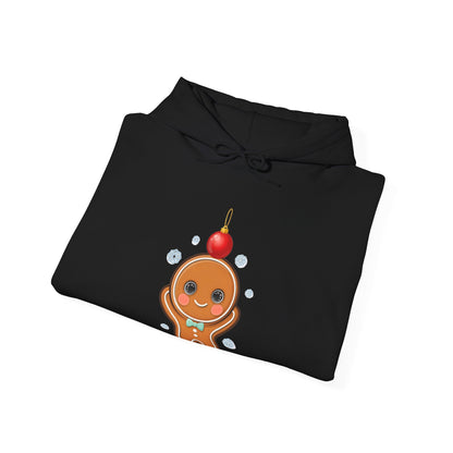 Kawaii Gingerbread Hoodie, Cute Christmas Holiday Sweatshirt