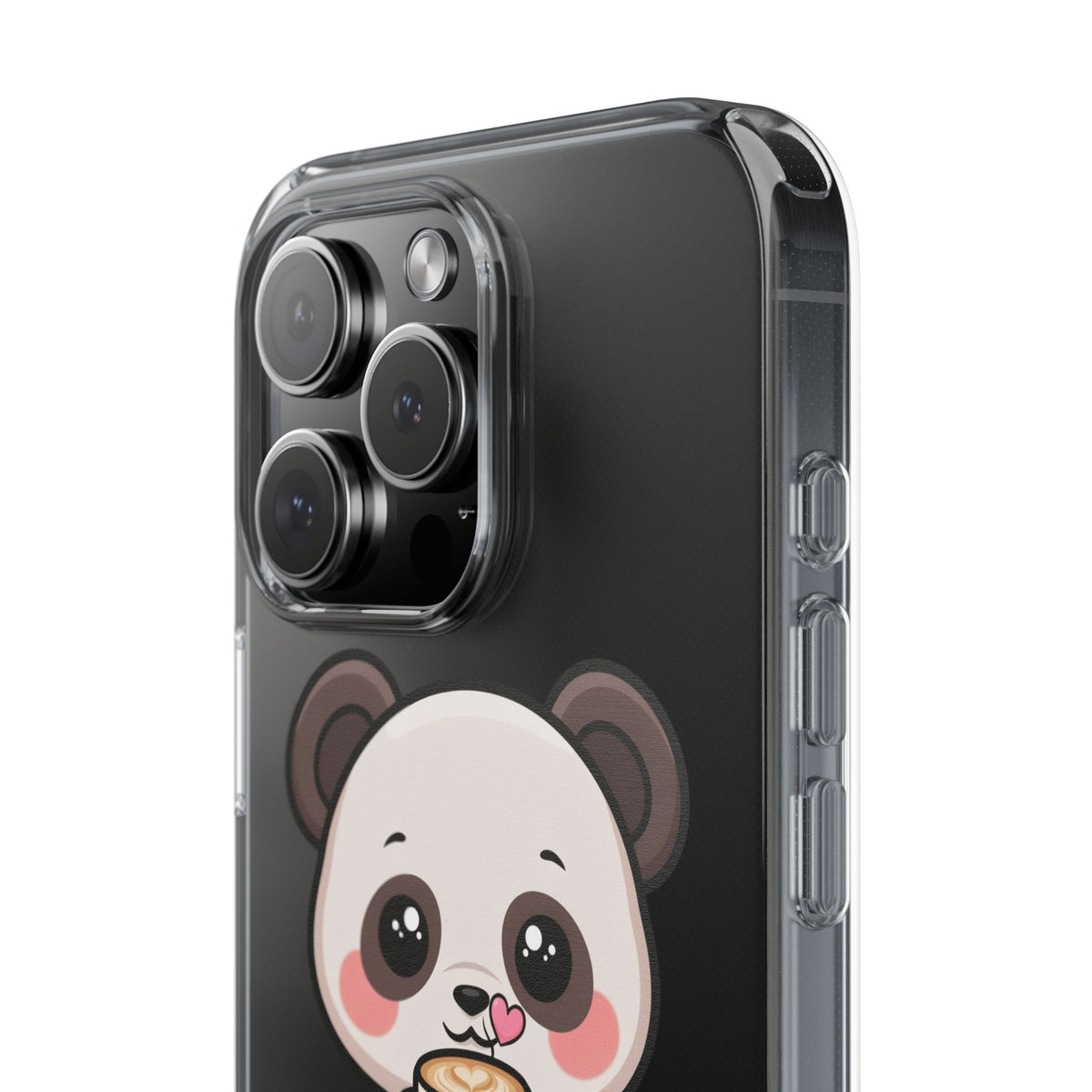 Kawaii Panda Latte Clear Impact-Resistant Case