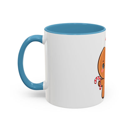 Gingerbread Man Christmas Mug, 11oz or 15oz Accent Coffee Mug