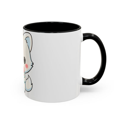 Kawaii Arctic Fox Gift Mug, Cute Holiday Accent Coffee Mug