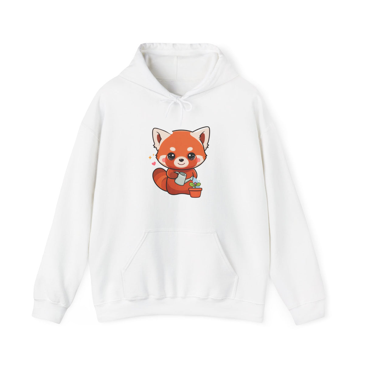 Kawaii Red Panda Hoodie for Cozy Plant Care Days