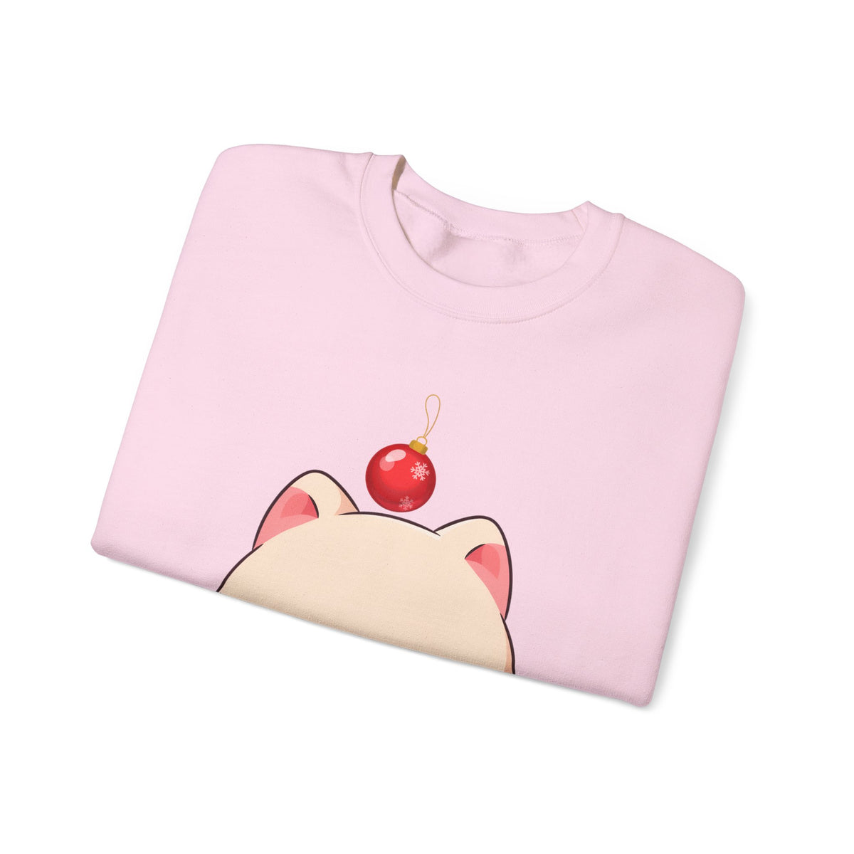 Kawaii Arctic Fox Christmas Sweatshirt, Cute Holiday Crewneck