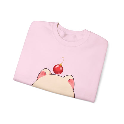 Kawaii Arctic Fox Christmas Sweatshirt, Cute Holiday Crewneck