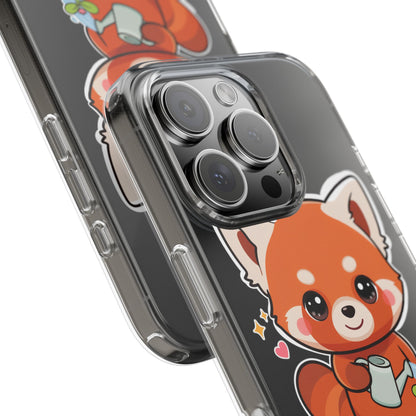 Red Panda Phone Case, Cute Plant Lover Gift