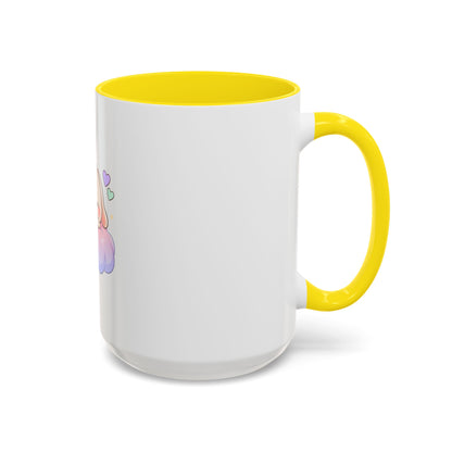 Kawaii Bunny Accent Coffee Mug, Dreamy Cute Animal Gift