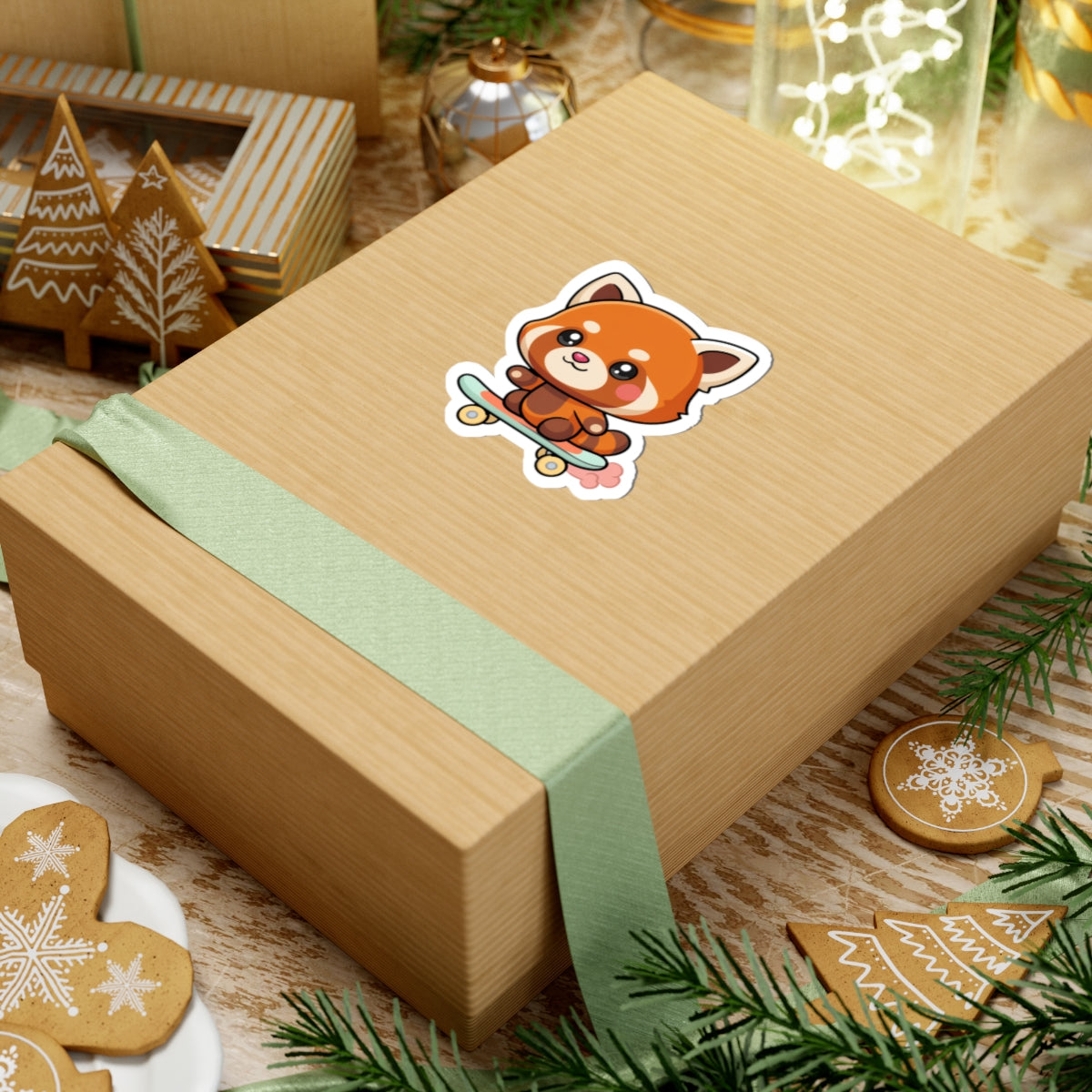 Kawaii Red Panda Skateboard Sticker for Cute Decor