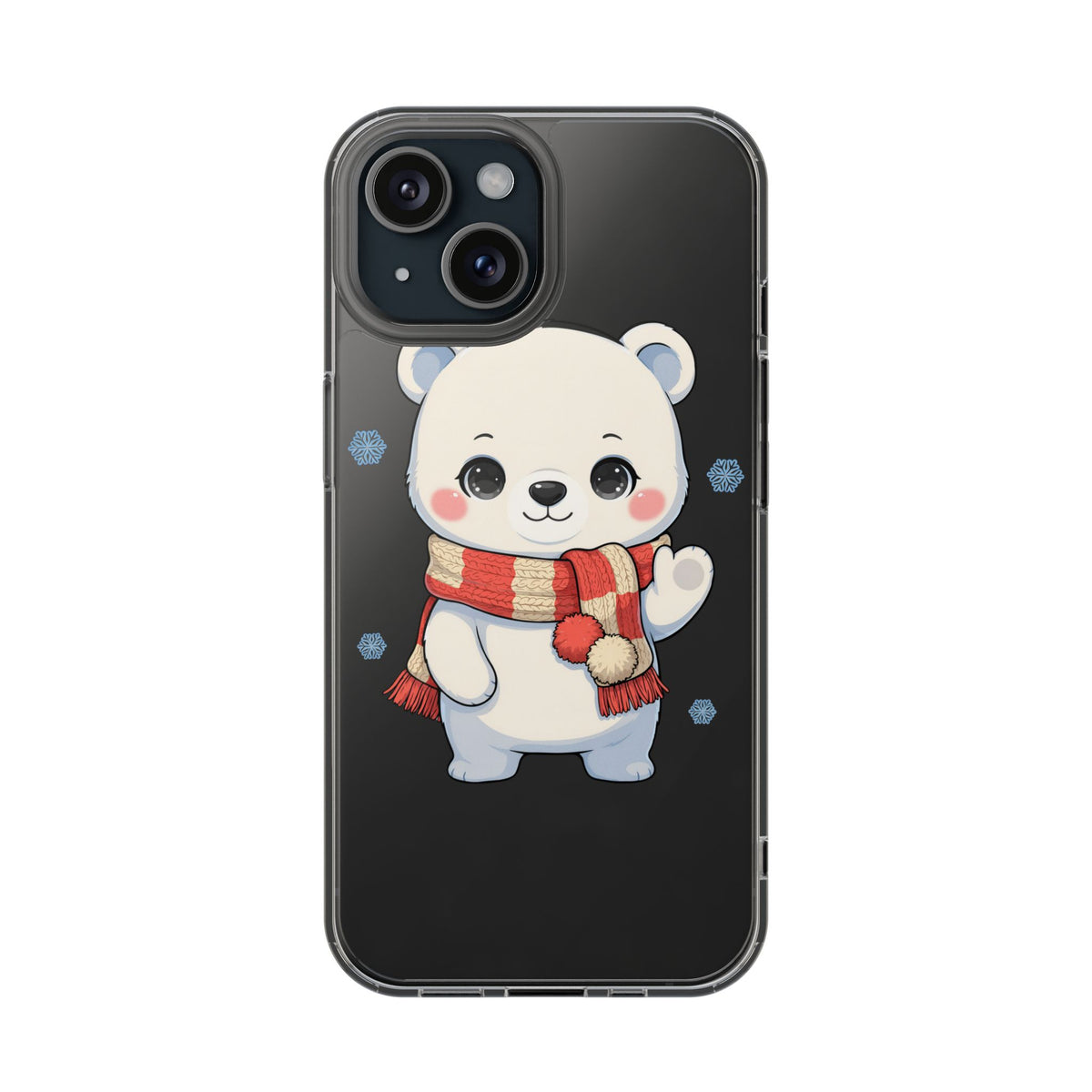 Kawaii Polar Bear Phone Case – Cozy Christmas Cub