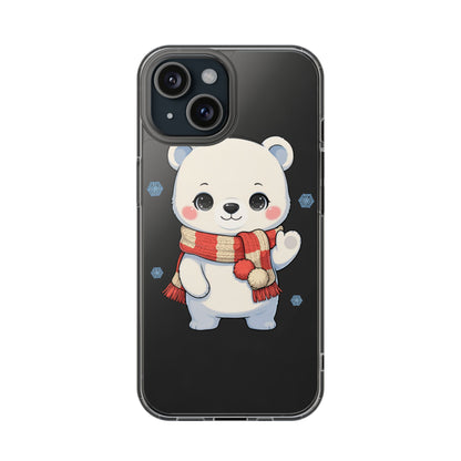 Kawaii Polar Bear Phone Case – Cozy Christmas Cub