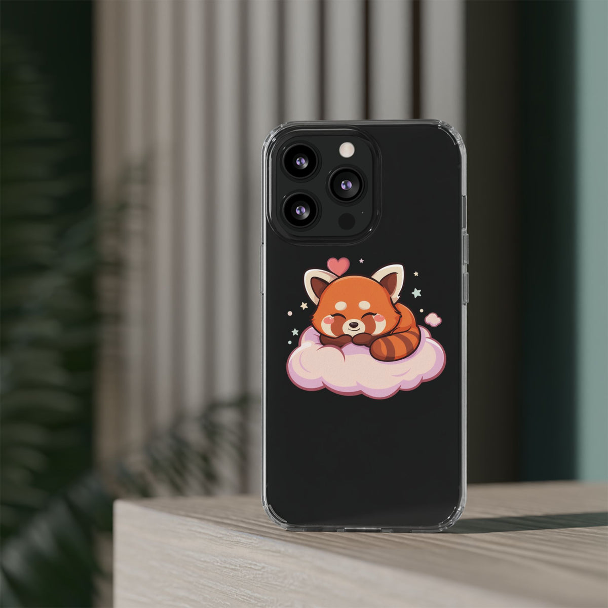 Cute Red Panda Phone Case, Dreamy Kawaii Cloud Art