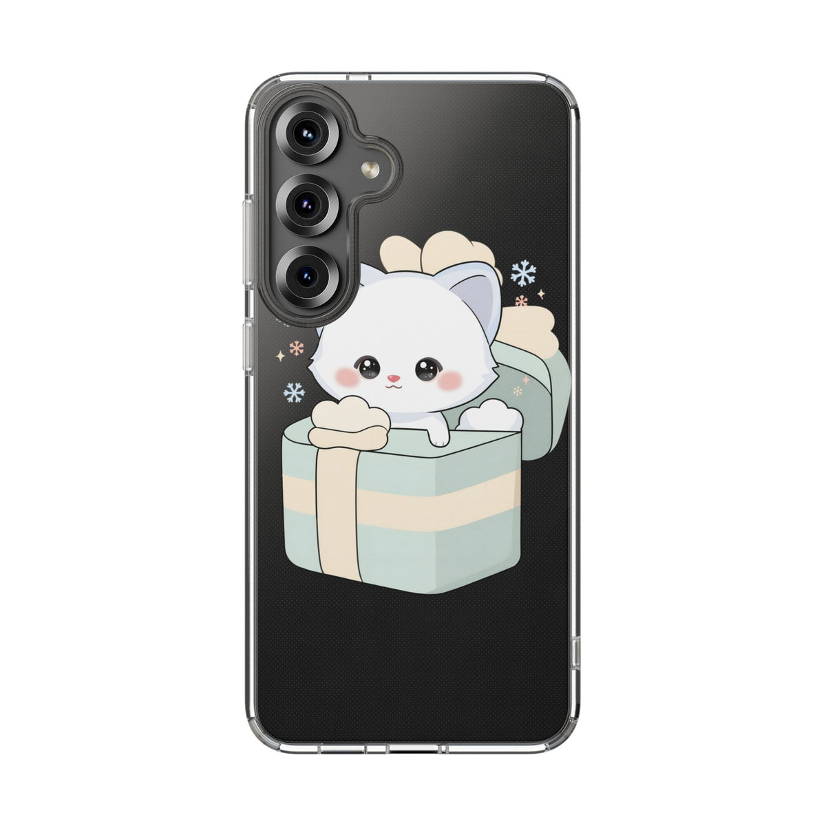 Kawaii Arctic Fox Clear Impact-Resistant Phone Case