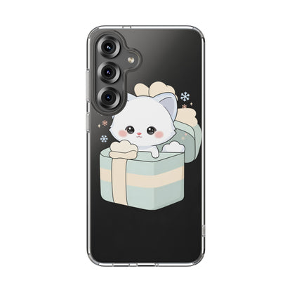 Kawaii Arctic Fox Clear Impact-Resistant Phone Case