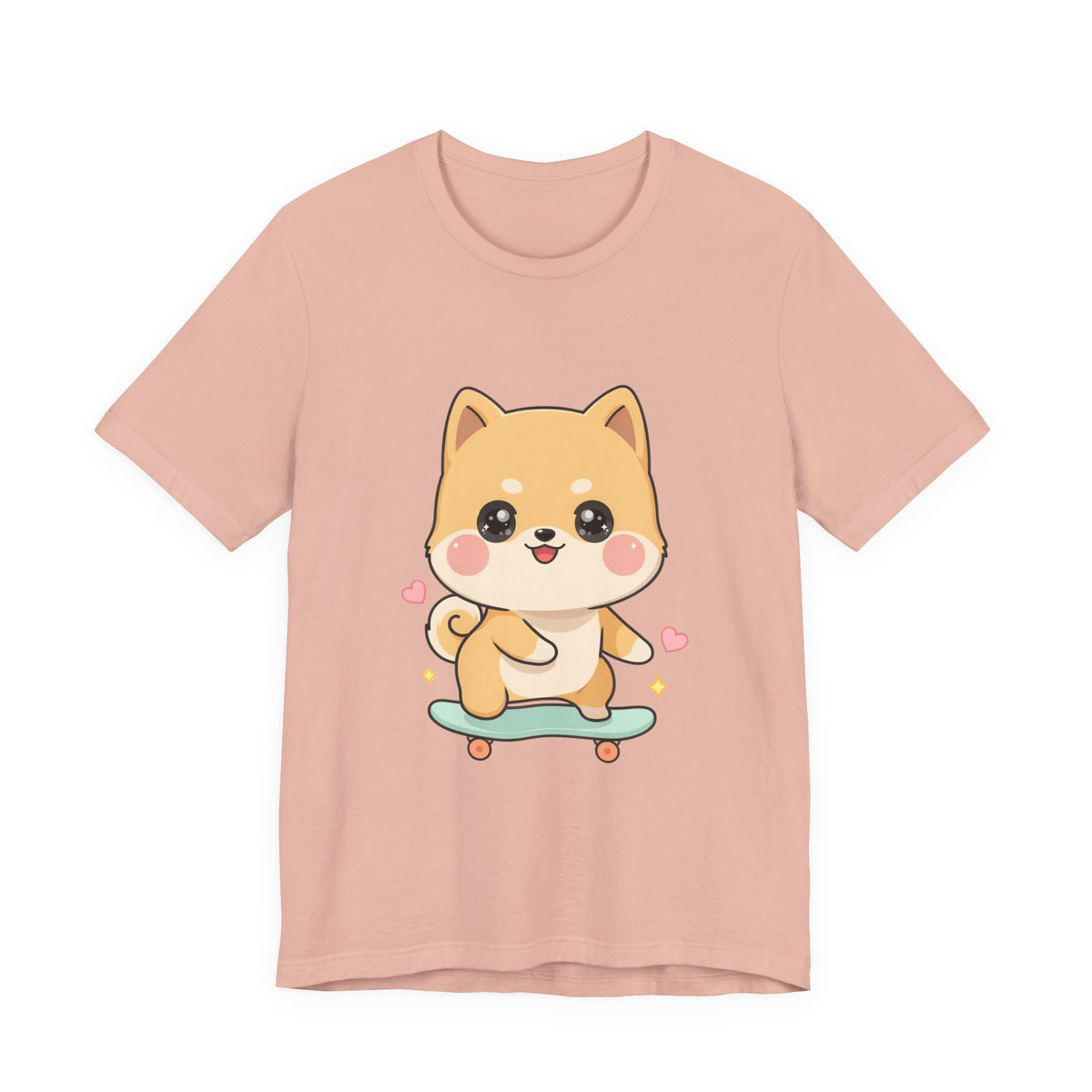 Kawaii Shiba Inu Skateboarder Tee for Dog Lovers