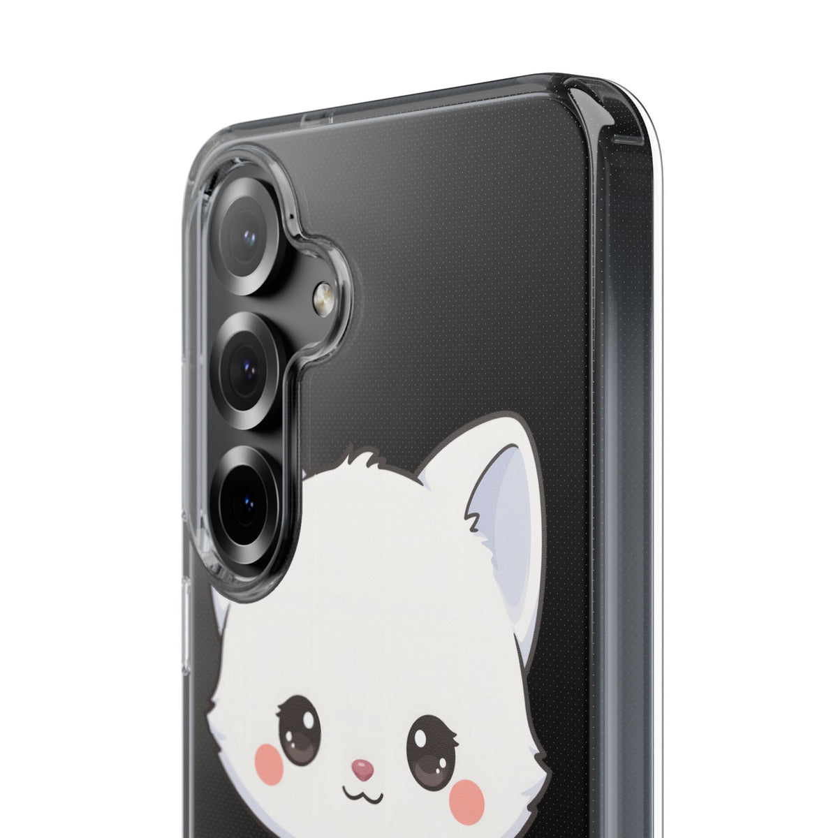 Christmas Fox Clear Phone Case, Kawaii Cookie Baker