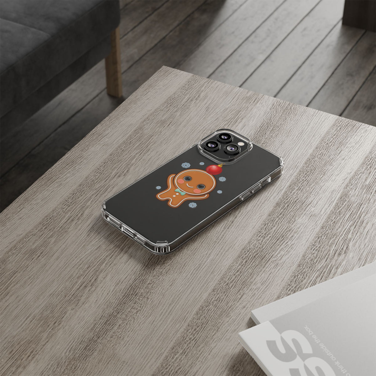 Christmas Gingerbread Phone Case, Cute Kawaii Holiday Gift