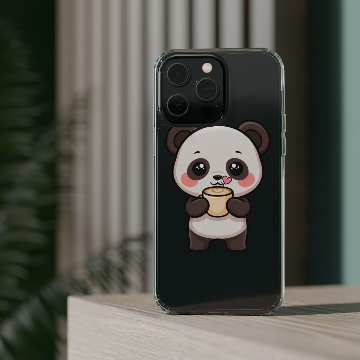 Kawaii Panda Latte Clear Impact-Resistant Case
