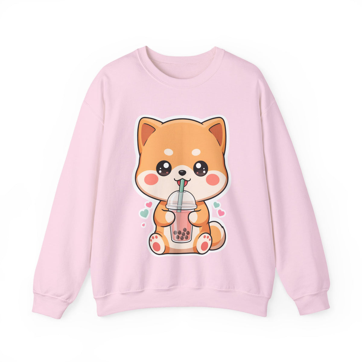 Kawaii Shiba Inu Bubble Tea Sweatshirt, Cute Dog Gift