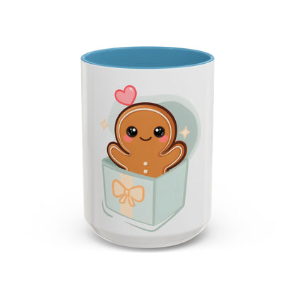 Gingerbread Gift Mug, Cute Holiday Accent Coffee Mug