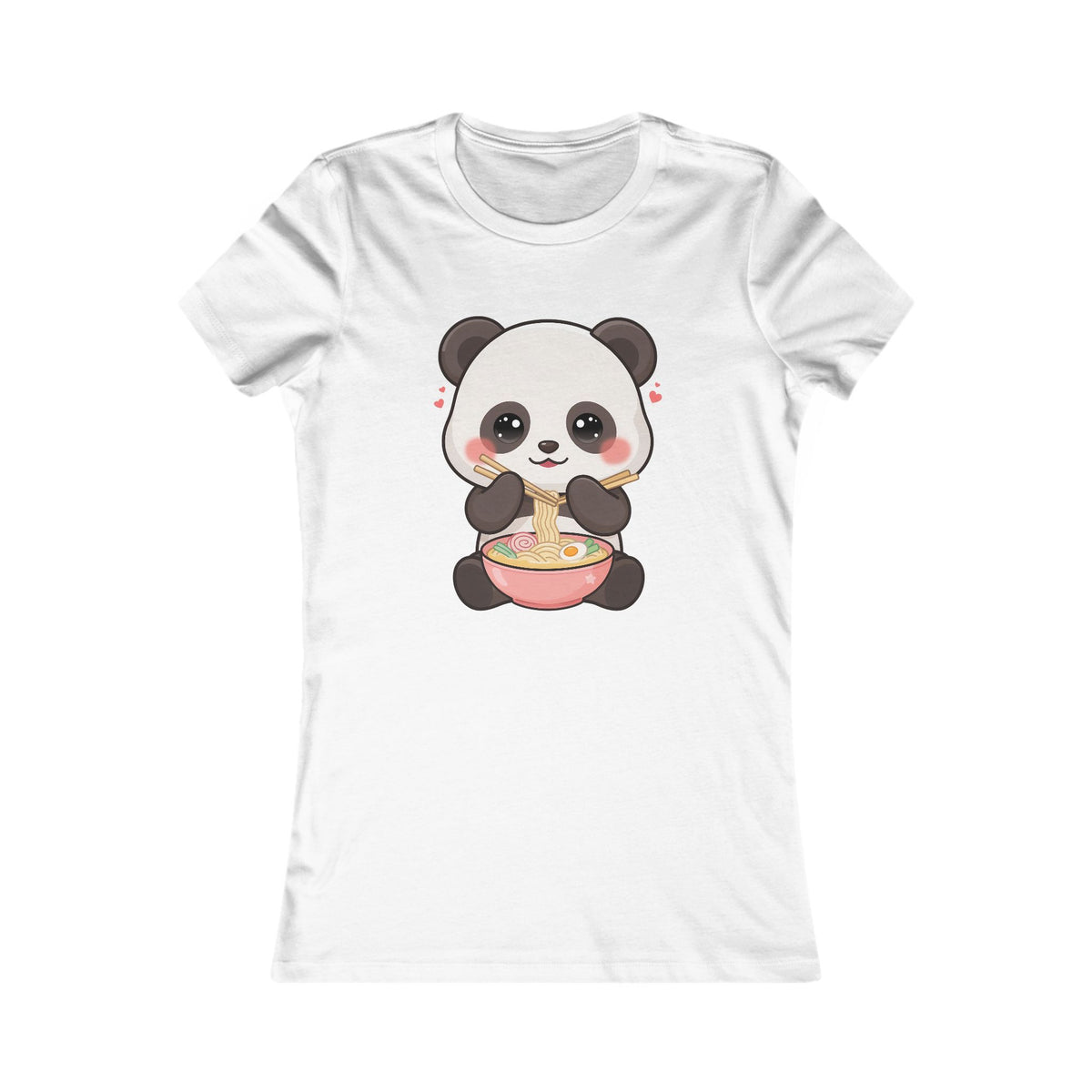 Kawaii Panda Ramen Women's Tee, Cute Noodle Lover Shirt
