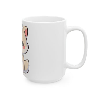 Kawaii Arctic Fox Mug for Cute Animal Lovers