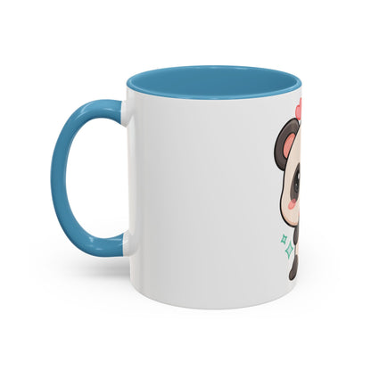 Kawaii Panda Coffee Mug, Cute Sushi Lover Accent Mug