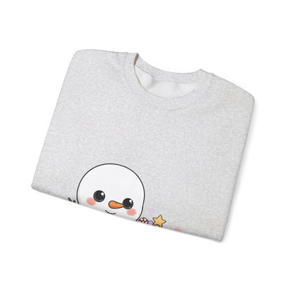 Cute Snowman Christmas Sweatshirt, Kawaii Holiday Crewneck