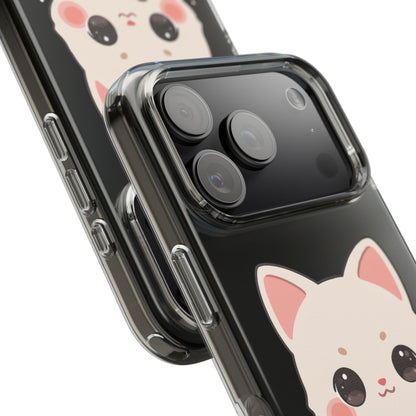 Kawaii Cat Phone Case, Cute Plant Lover Gift