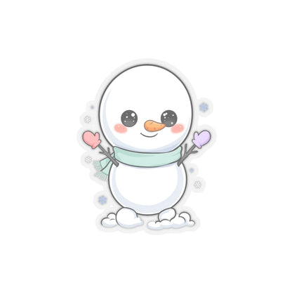 Kawaii Snowman Sticker for Cozy Winter Decor