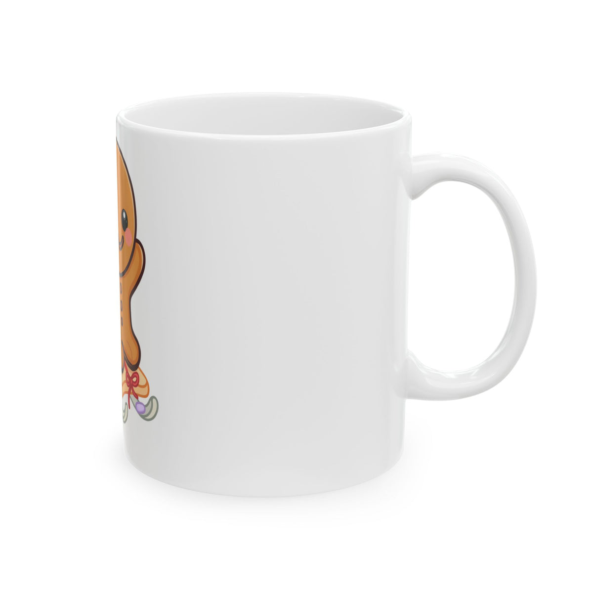 Gingerbread Man Mug – Cute Christmas Sledding Gift