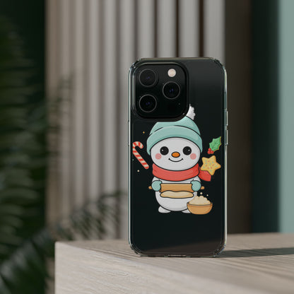 Christmas Snowman Phone Case, Cute Cookie Baker