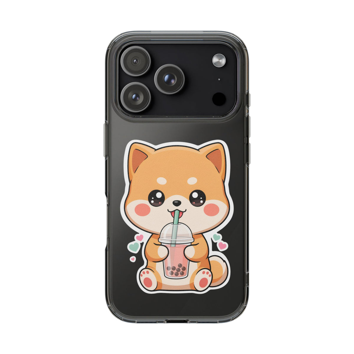 Kawaii Shiba Inu Phone Case for Bubble Tea Lovers