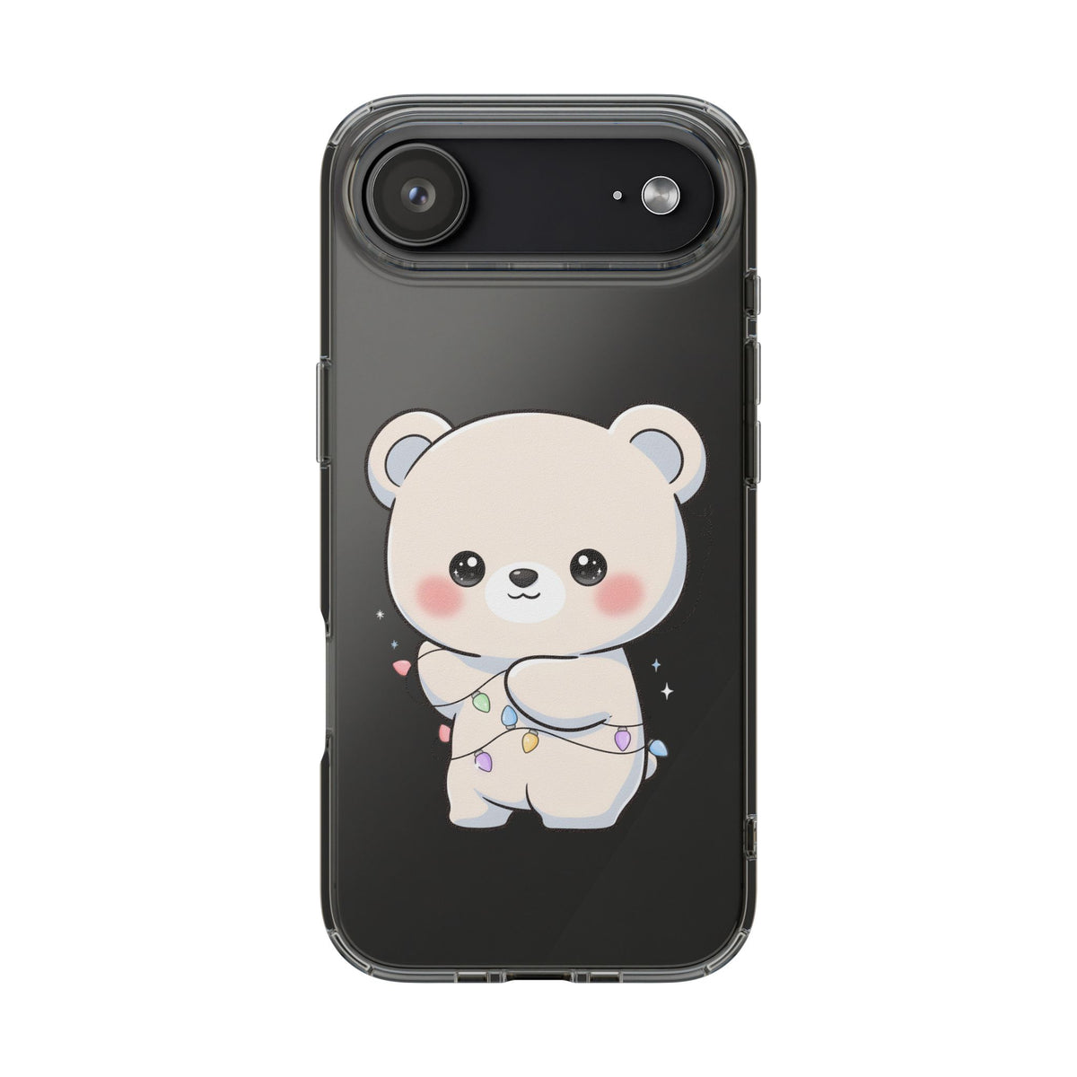 Kawaii Polar Bear Phone Case with Fairy Lights
