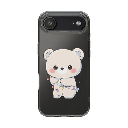 Kawaii Polar Bear Phone Case with Fairy Lights