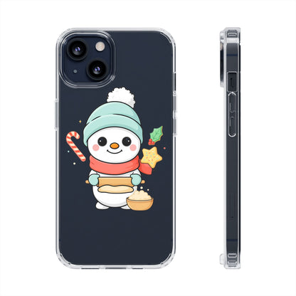 Christmas Snowman Phone Case, Cute Cookie Baker