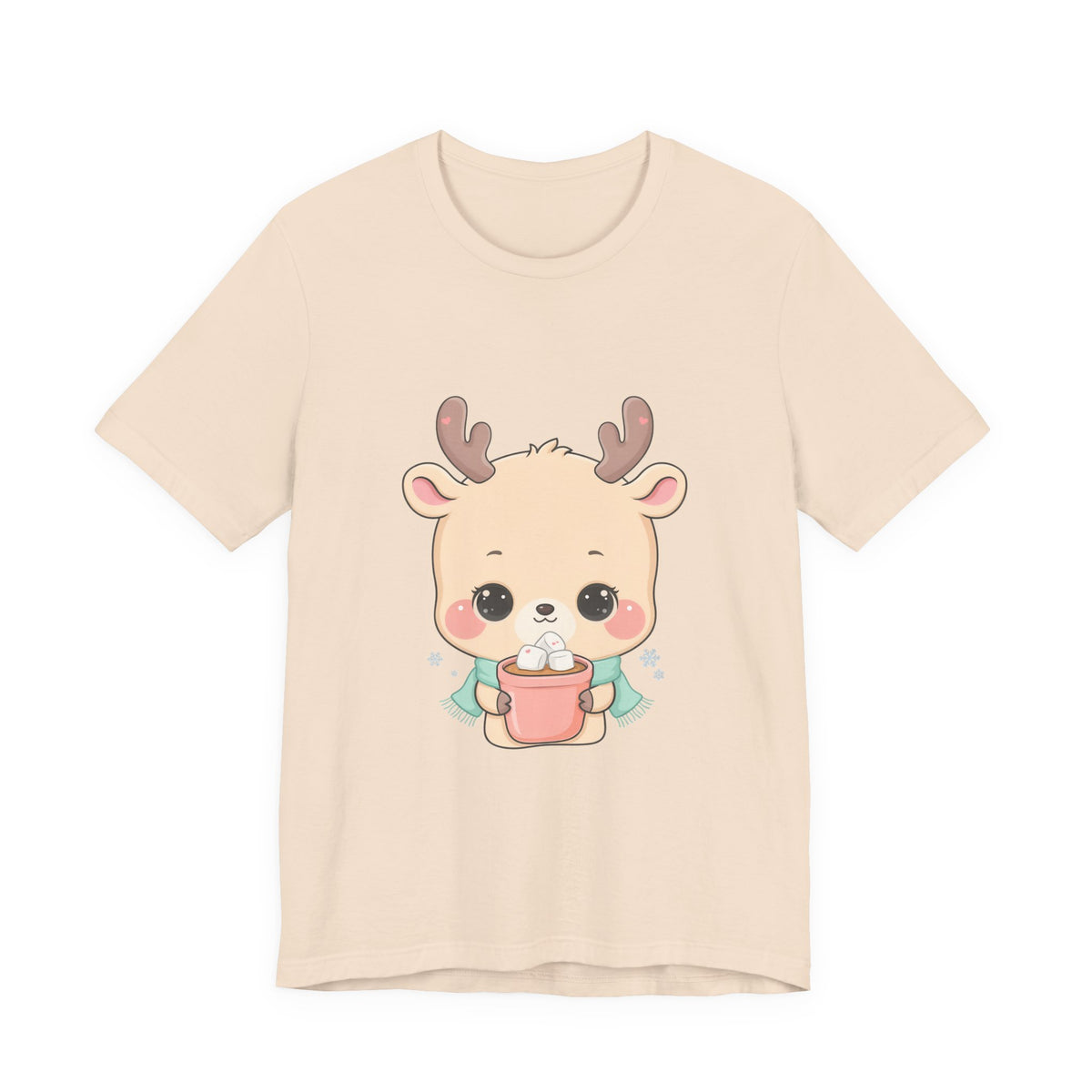 Kawaii Reindeer T-Shirt for Cozy Cocoa Season